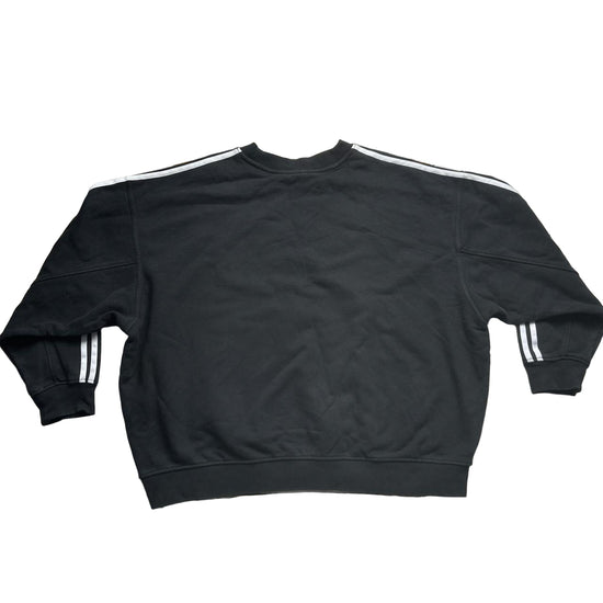 Adidas Originals Cropped Black and White Stripe Jumper (UK 12)