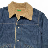 United Colors of Benetton Vintag Sherpa Lining Denim Jacket (M)