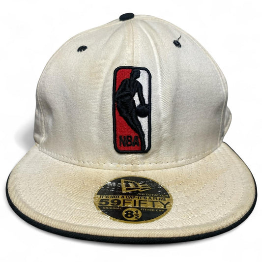 NBA New Era Black White and Red Fitted Cap