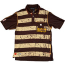 Rocawear Brown Cream and Yellow Polo Shirt (M)