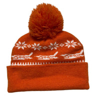 Easy Jet Orange and White Bobble Beanie Hat