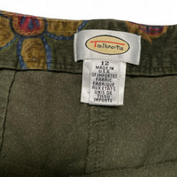 Talbots Vintage 90’s Carpet Brushed Velour Floral Print Womens Trousers (32W)