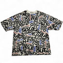 South Pole White Black Blue and Red Vintage 90’s y2k All Over Prints T Shirt (2XL)