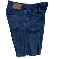 Levis 501 Dark Navy Blue Denim Jorts Jean Shorts (32W)