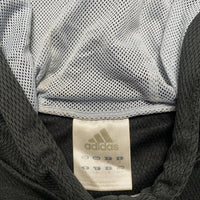 Adidas Vintage Barbed Wire Predator Football Black and Grey Hooded Vest (XS)