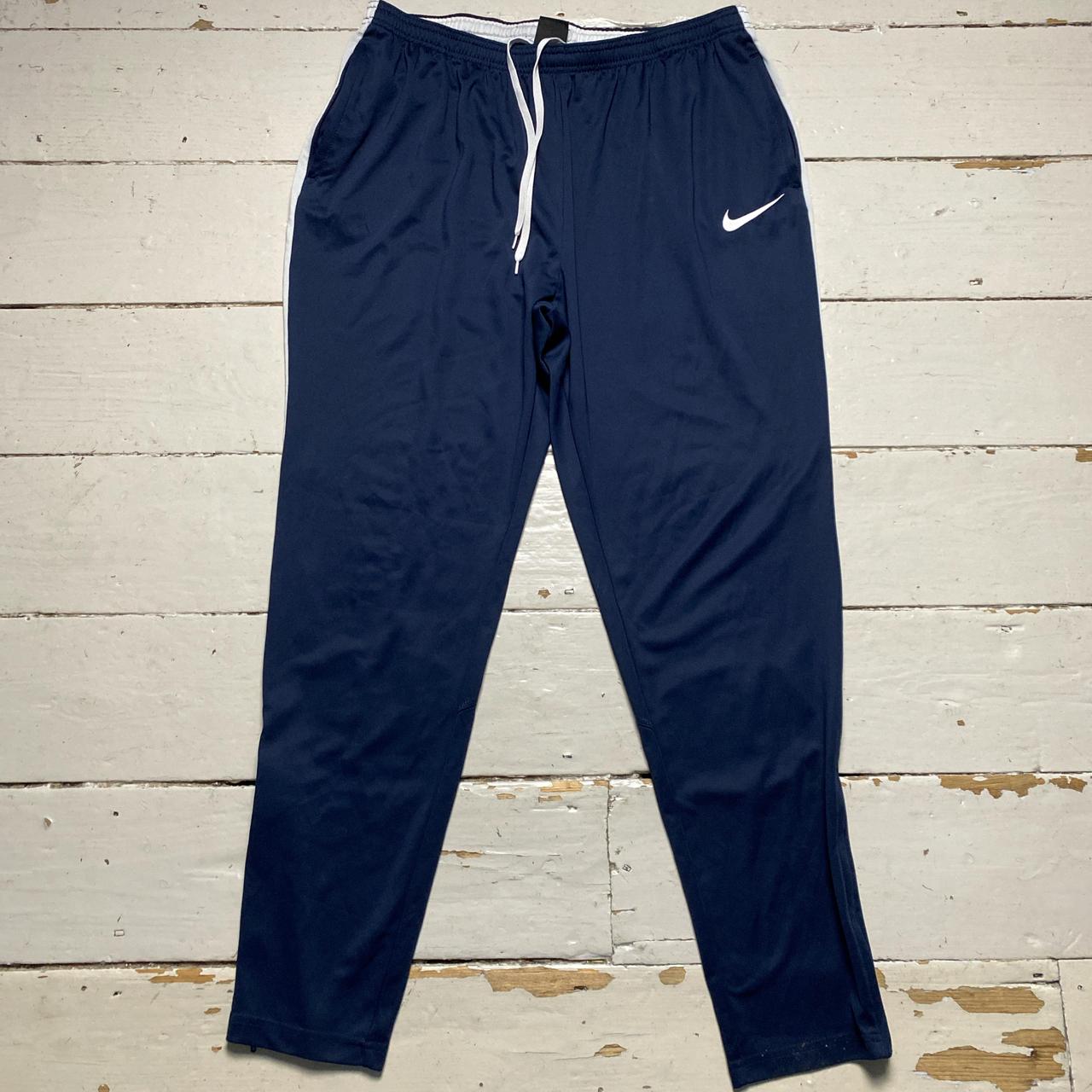 Nike Navy and White Training Trackpant Bottoms