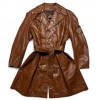 Imperial Leather Brown Trench Coat Jacket (L)