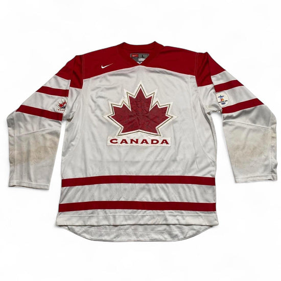 Nike Team Canada Vintage y2k Vancouver 2010 Hockey Jersey Red and White (L)