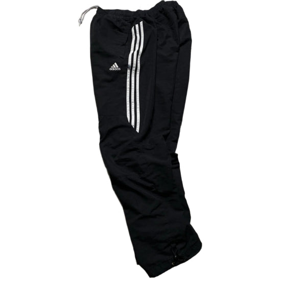 Adidas Black and White Baggy Trackpant Shell Bottoms (M)