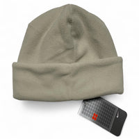Nike y2k Vintage Fleece White and Grey Swoosh Beanie Hat