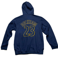Adidas LA Galaxy David Beckham 23 Navy and Yellow Hoodie (M)