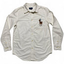 Polo Ralph Lauren Womens Big Pony White and Brown Long Sleeve Shirt (16)