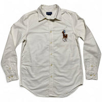 Polo Ralph Lauren Womens Big Pony White and Brown Long Sleeve Shirt (16)