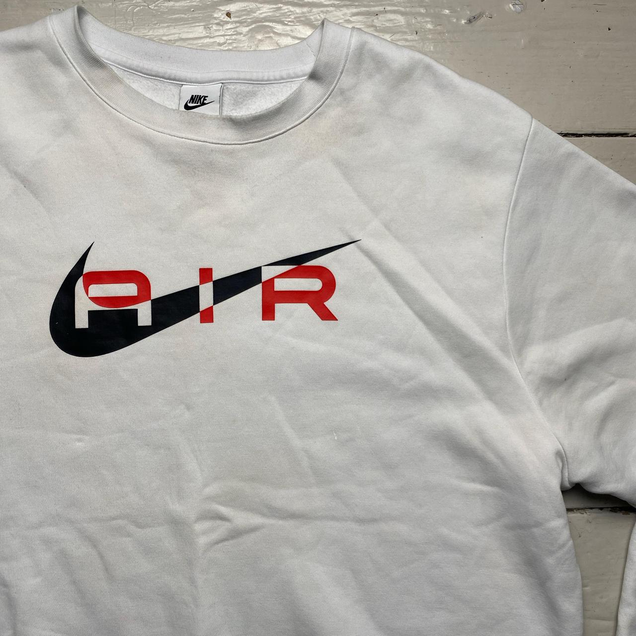 Nike Air Swoosh White Black and Red Jumper