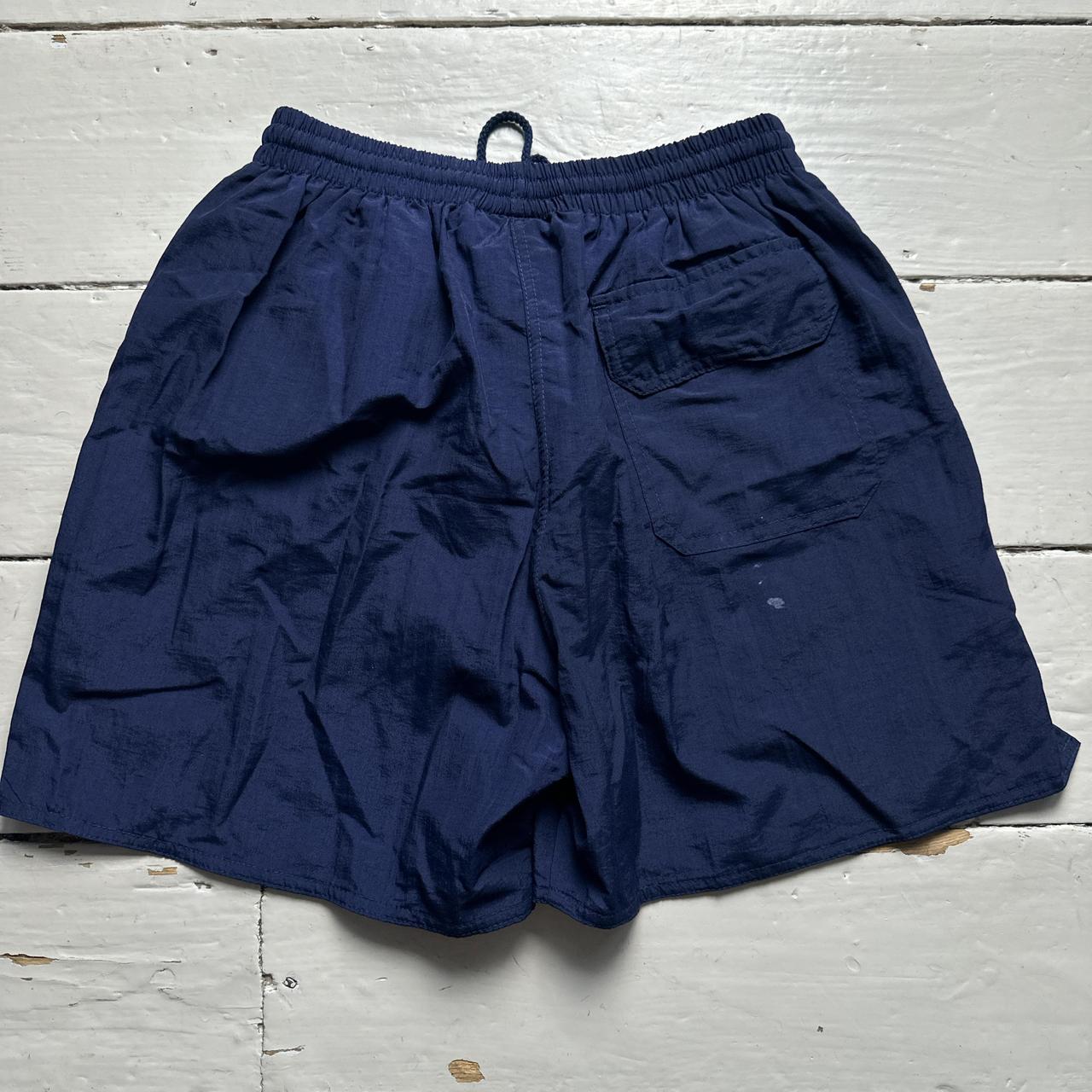 Umbro Vintage Navy and White Shell Shorts