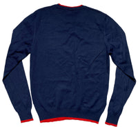Dolce and Gabbana Navy and Red Crewneck Jumper (S)