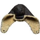 Sheepskin Leather Vintage Dog Ear Trapper Hat Brown and Cream
