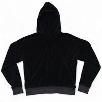 Juicy Couture Black Womens Velour Jewel Zip Hoodie (M)