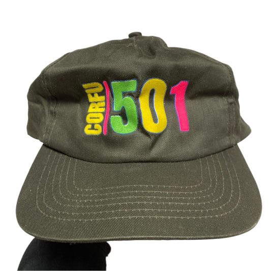 Corfu 501 Green Pink and Yellow Cap