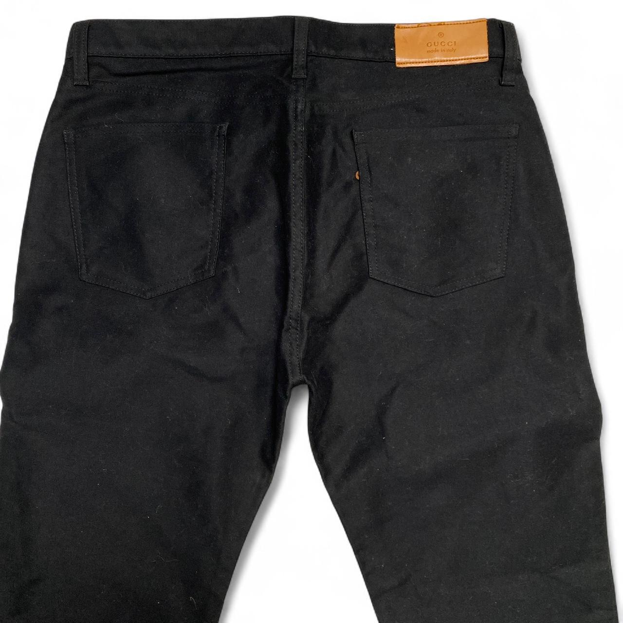 Gucci Vintage Black Brushed Velour Velvet Jeans (30W)