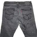 Levis 512 Slim Dark Charcoal Grey Slim Jeans (34W)