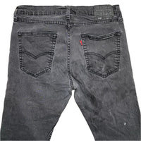 Levis 512 Slim Dark Charcoal Grey Slim Jeans (34W)