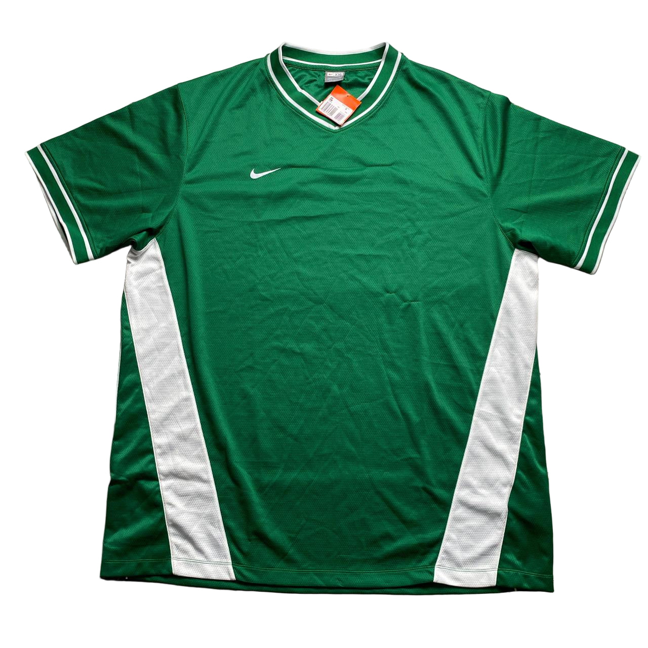 Nike Vintage Green and White Big Baggy NFL Basketball Jersey T Shirt (2XL)