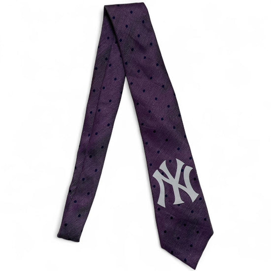 New York Yankees Printed Purple and White tie