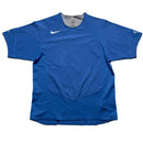 Nike Total 90 Vintage Bay Blue White and Grey Football Jersey T Shirt (M)