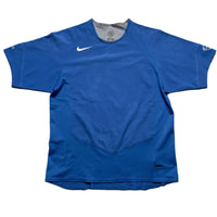 Nike Total 90 Vintage Bay Blue White and Grey Football Jersey T Shirt (M)