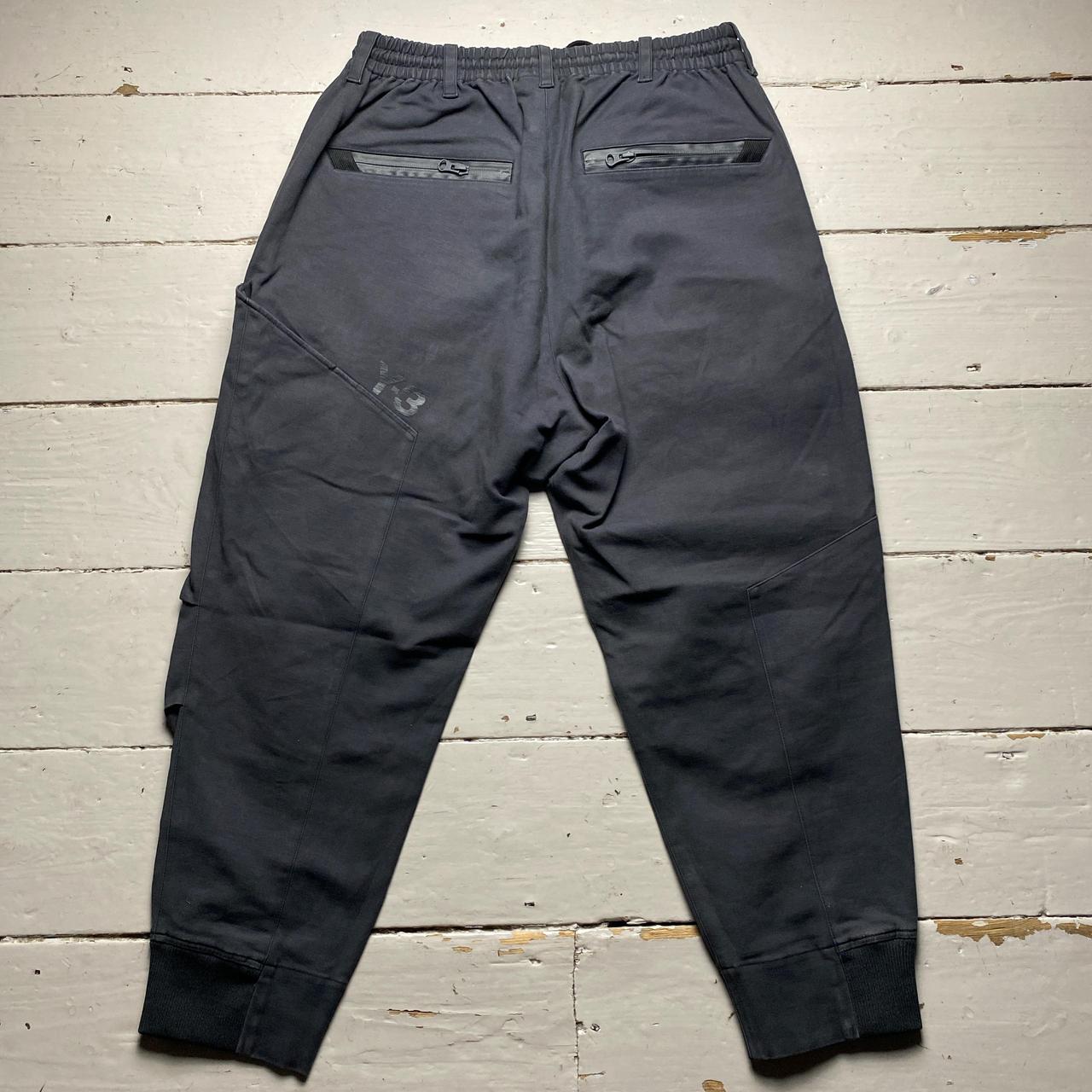 Y-3 Yohji Yamamoto Black Low Crotch Cargo Trouser Bottoms