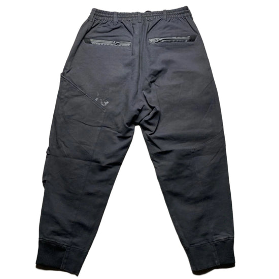 Y-3 Yohji Yamamoto Black Low Crotch Cargo Trouser Bottoms (M)