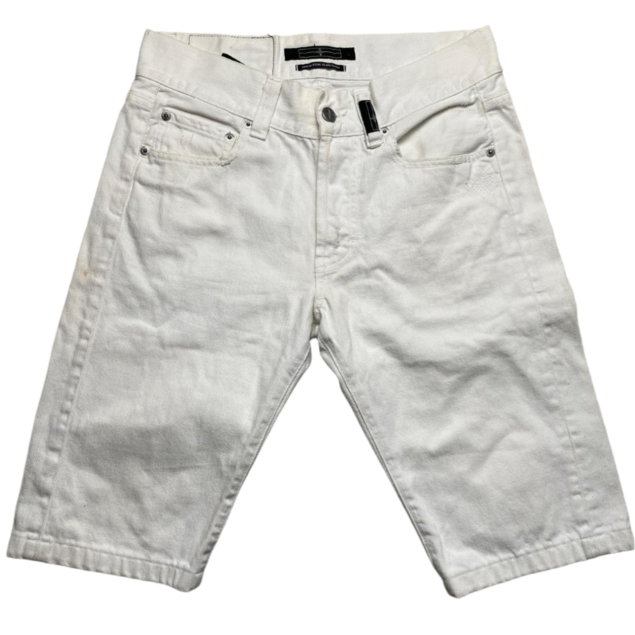 Stone Island Denims Vintage White Jean Short Jorts (30W)
