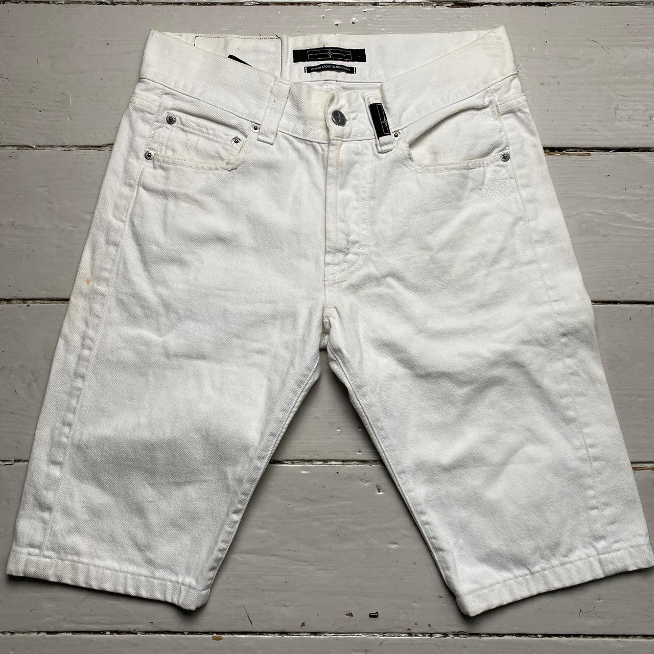 Stone Island Denims Vintage White Jean Short Jorts