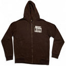Clockwork Orange Brown and White Zip Hoodie