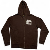 Clockwork Orange Brown and White Zip Hoodie