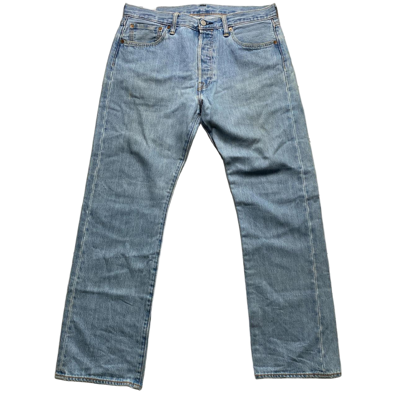 Levis 501 Light Blue Vintage Stonewash Jeans (34W)