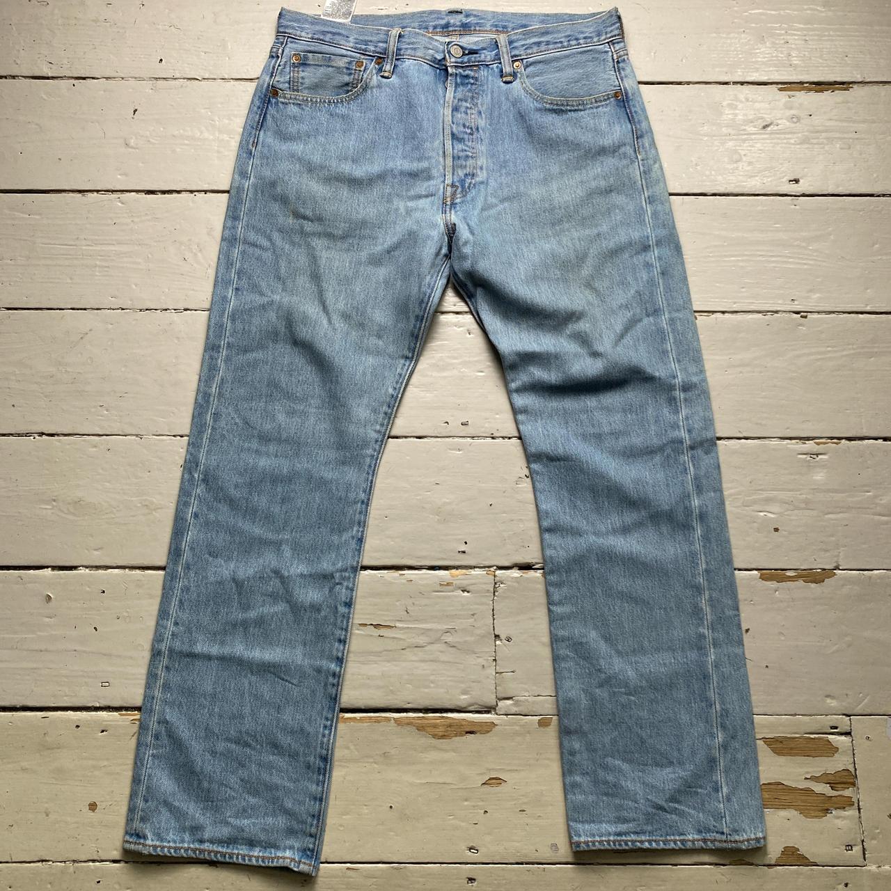 Levis 501 Light Blue Vintage Stonewash Jeans