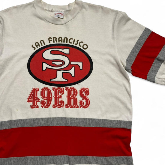 San Francisco 49ers Vintage 90’s Nutmeg Red and White NFL T Shirt Jersey (L)