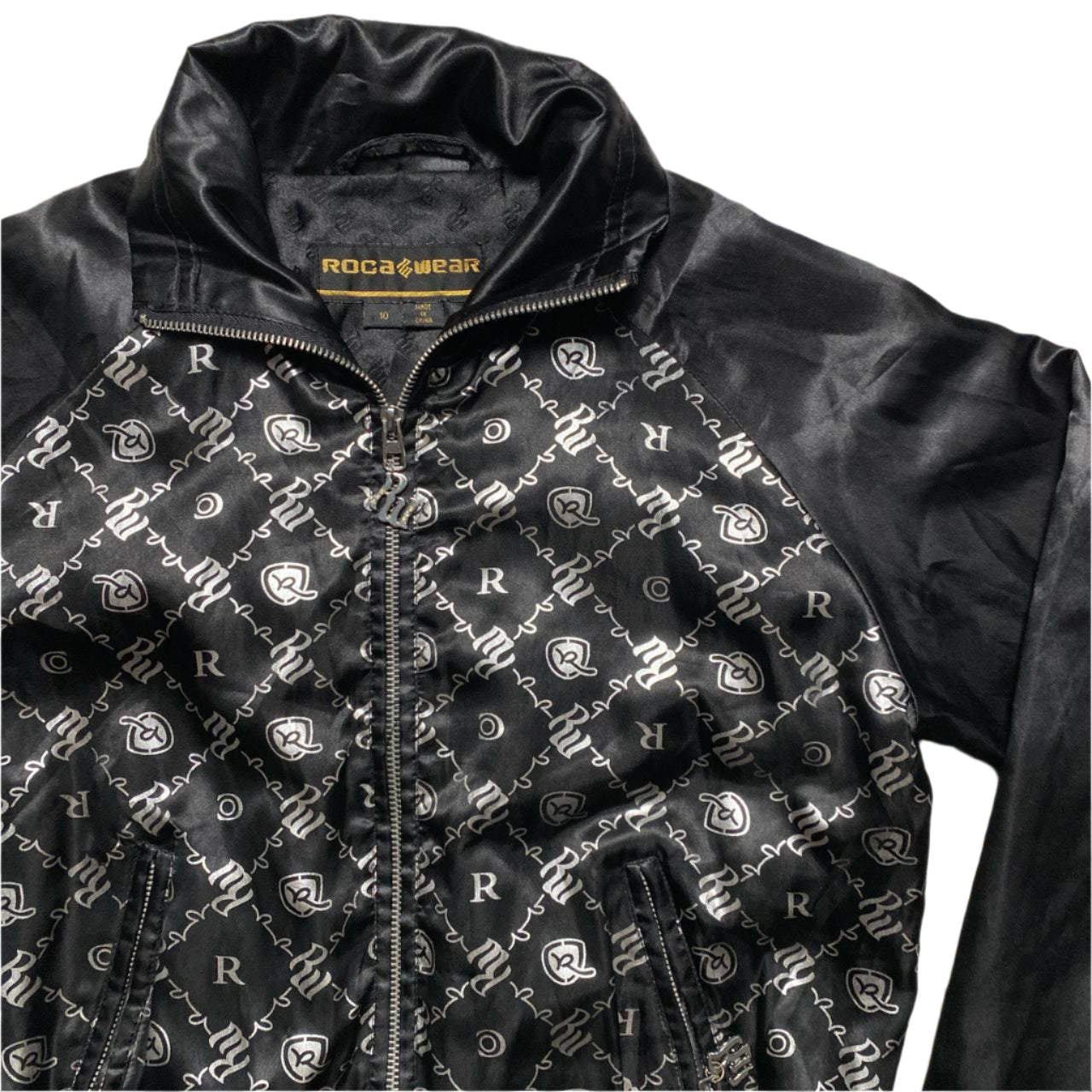 Rocawear Black and Silver Bomber Jacket (10)