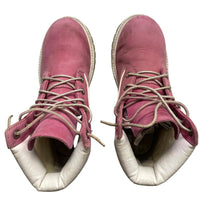 Timberland Pink Nubuck White and Grey High Boots (UK 3)