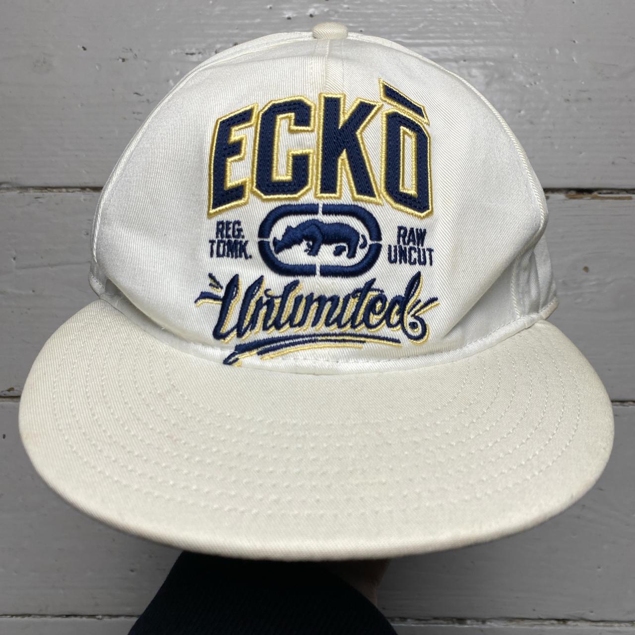 Ecko UNLTD White and Navy Fitted Cap