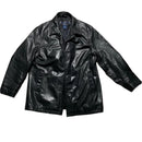 GAP Vintage Black Leather Peacoat (XL)