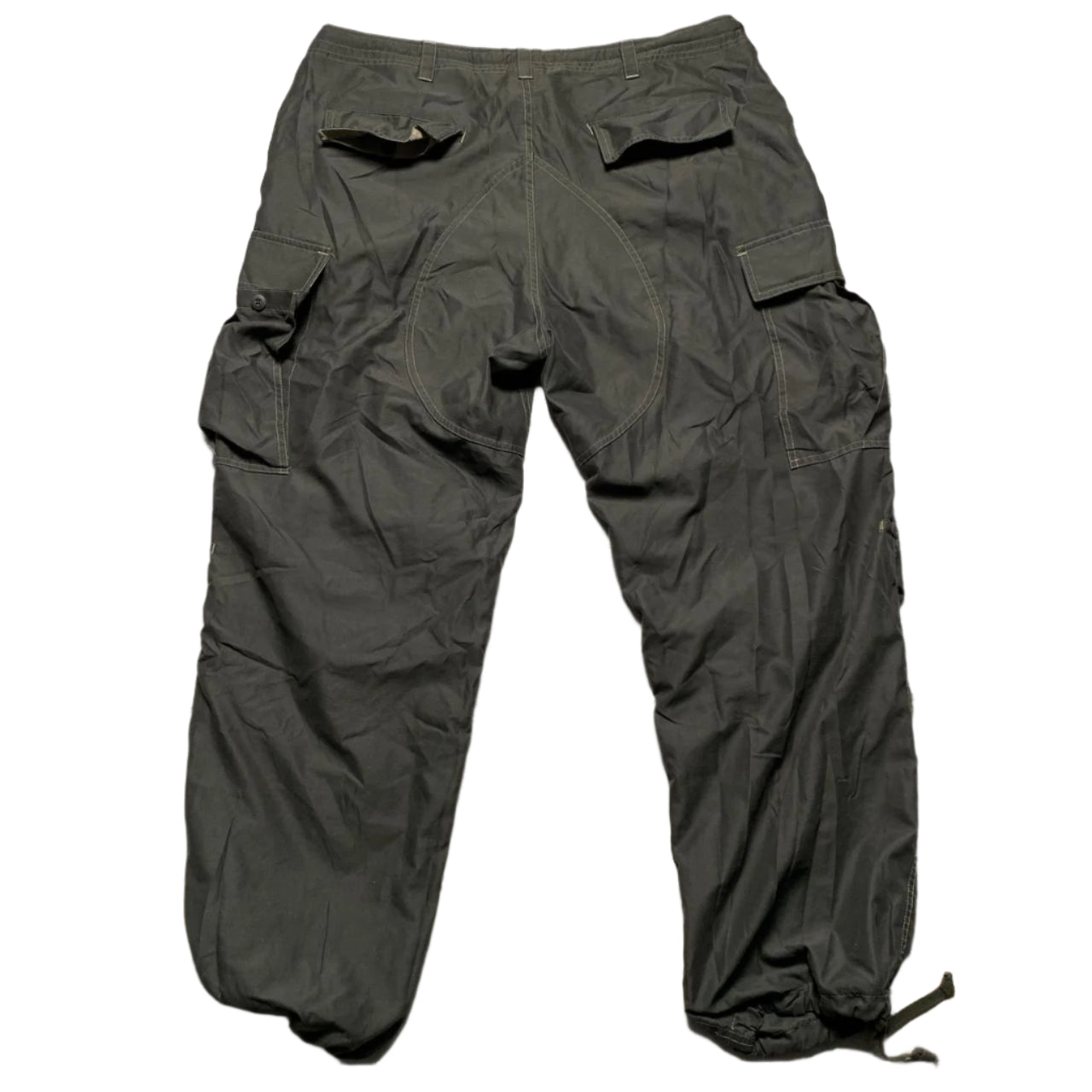 GAP Vintage Khaki Green Baggy Lightweight Snopant Nylon Cargo Trousers (L)