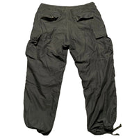 GAP Vintage Khaki Green Baggy Lightweight Snopant Nylon Cargo Trousers (L)