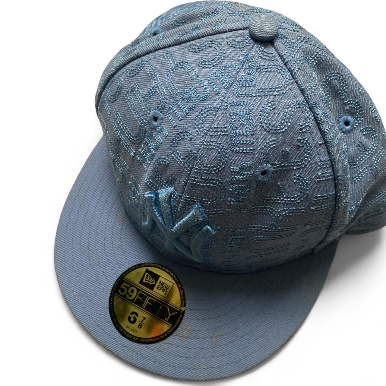 New York Yankees Repeat Embroidery Fitted Baby Blue Cap
