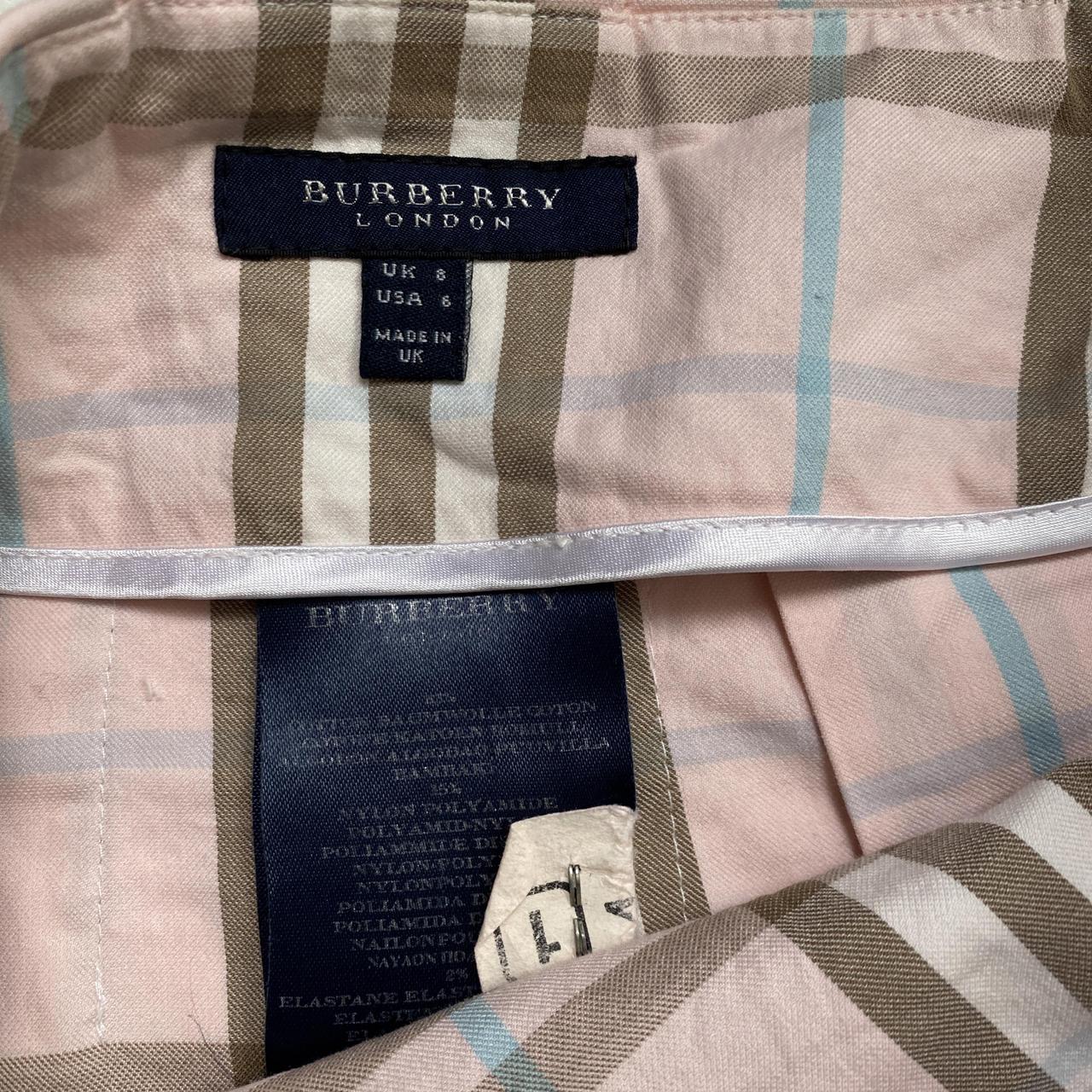 Burberry Brit Vintage y2k Pink Brown and Blue Pleated Skirt (8)