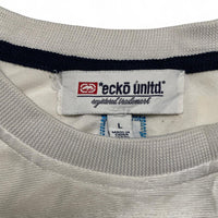 Ecko Unltd Vintage y2k White Green and Blue Jersey (L)