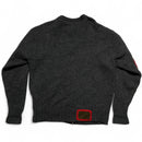 Paul Smith Red Ear Vintage Wool Grey and Red Arm Patch Zip Jumper (XL)