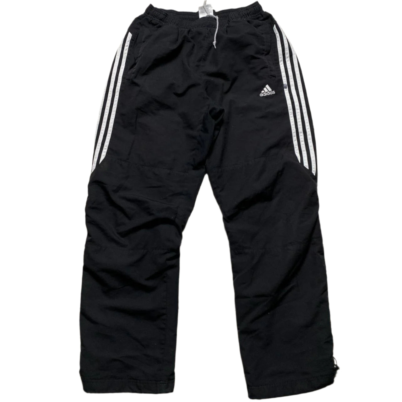 Adidas Black and White Baggy Trackpant Shell Bottoms (M)